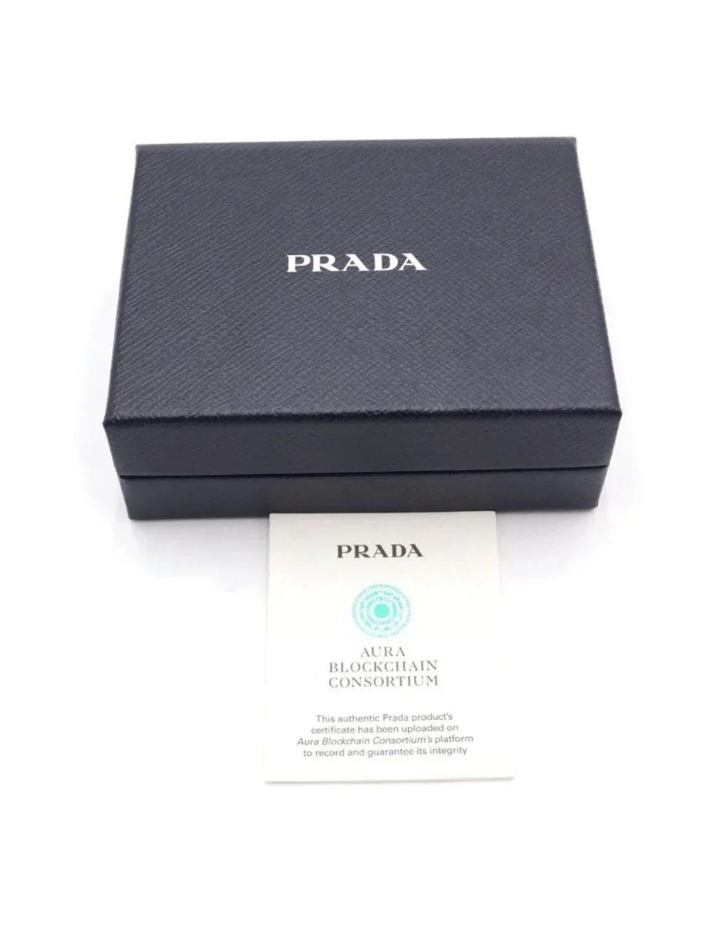 Prada Saffiano Triangle Logo 3 Fold Wallet Black